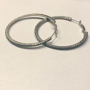 Rhinestone Hoop Earrings